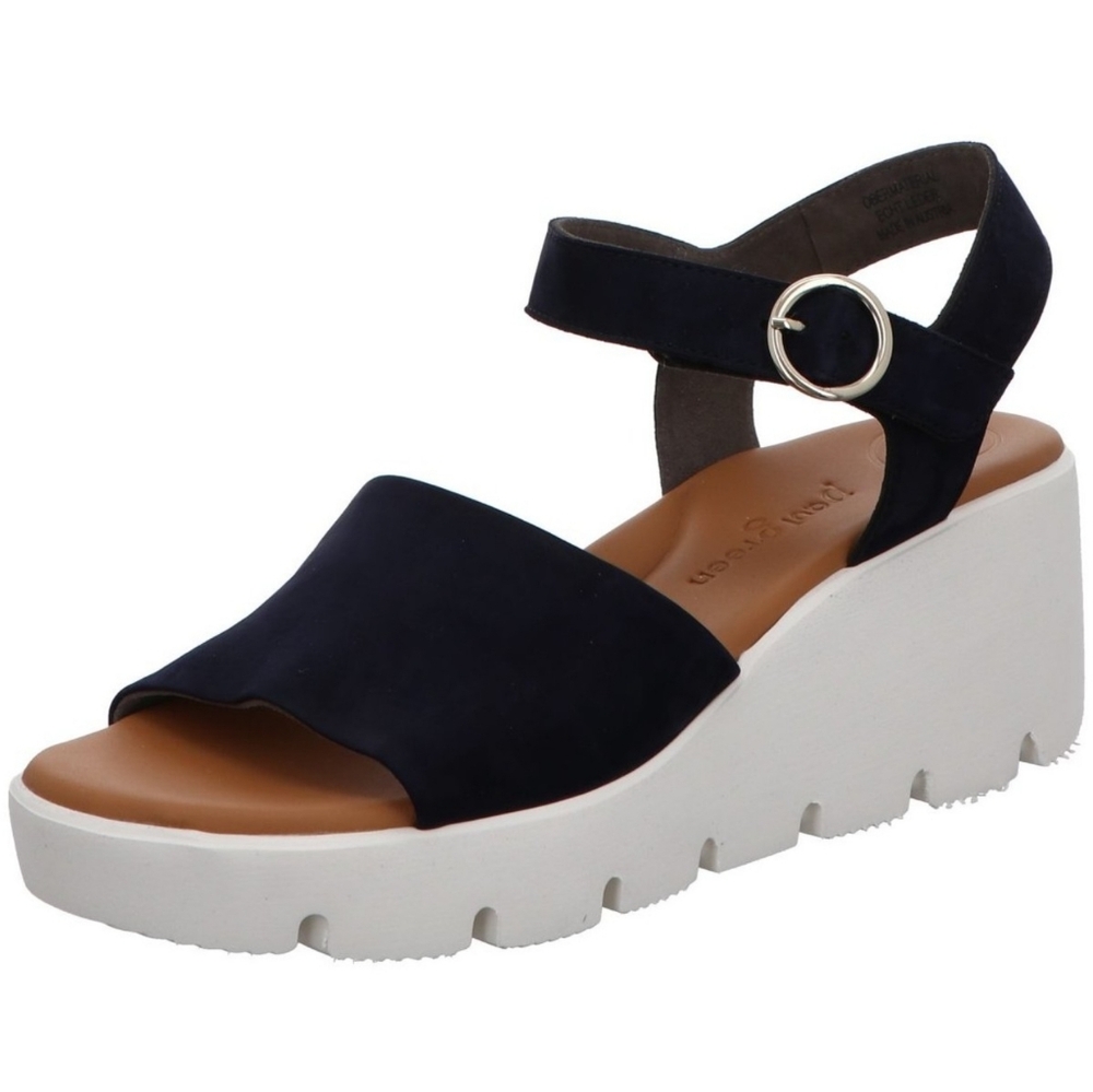 Paul Green Black & White Platform Wedge Sandles